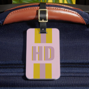 Étiquette À Bagage Douce Étiquette de bagage avec monogramme ombré ro