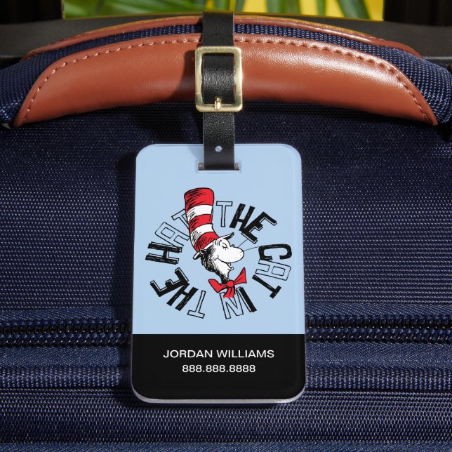 Étiquette À Bagage Dr Seuss | Chat dans l'art rond Casquette (Insitu Rectoal 2)