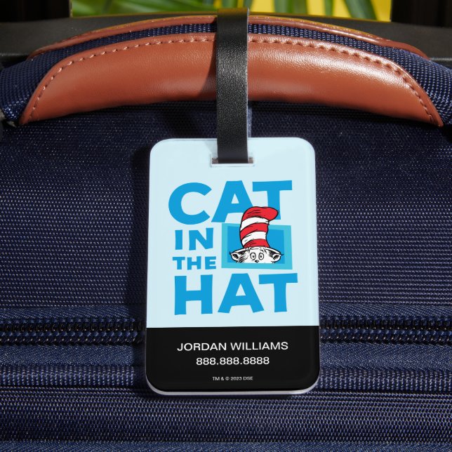 Étiquette À Bagage Dr. Seuss | Logo du Chat dans le Chapeau (Verso Insitu 4)