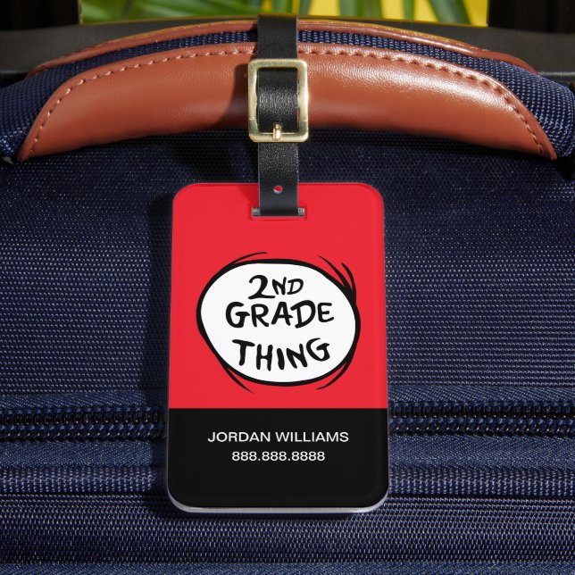 Étiquette À Bagage Dr Seuss | Thing One Thing Two - 2nd Grade Thing (Insitu Rectoal 2)