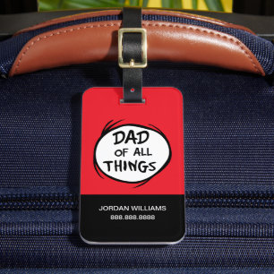 Étiquette À Bagage Dr Seuss Thing One Thing Two - Papa de toutes chos