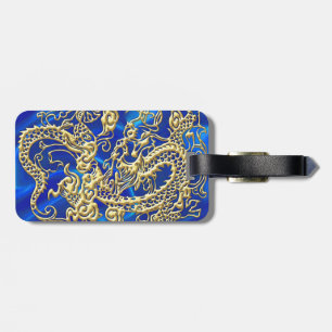 Étiquette À Bagage Dragon d'or incorporé