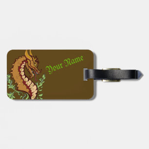 Étiquette À Bagage Dragon stylisé