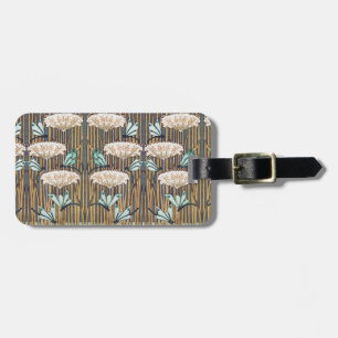 Étiquette À Bagage Dragonflies Water Lilies Marais Art Nouveau