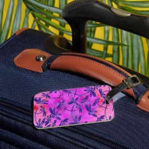 Étiquette À Bagage Dragonfly Flit Peachy rose