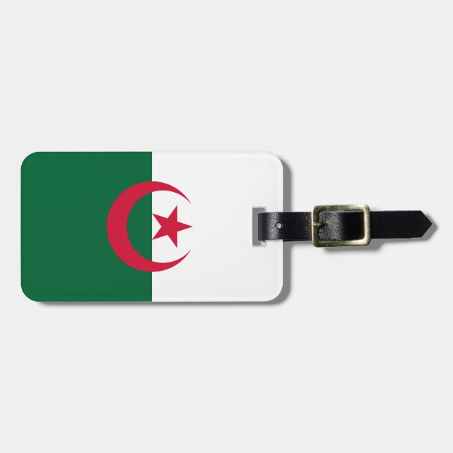 Étiquette À Bagage Drapeau algérien patriotique (Devant horizontal)