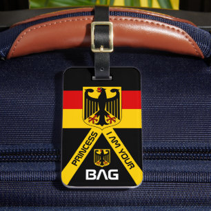 Étiquette À Bagage Drapeau allemand, étiquettes de sac, Allemagne / P