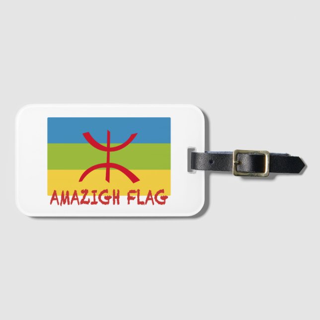 Étiquette À Bagage Drapeau Amazigh - Drapeau Amazigh Drapeau (Devant Horizontal)
