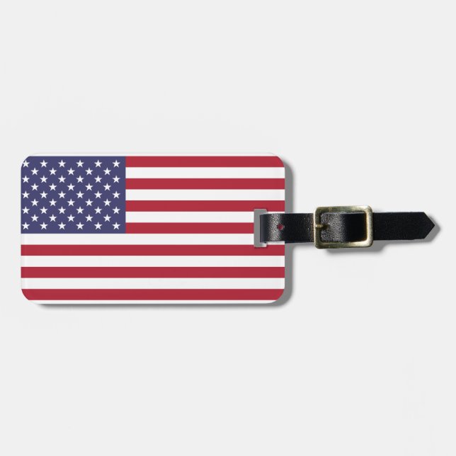 Étiquette À Bagage Drapeau américain (Devant horizontal)