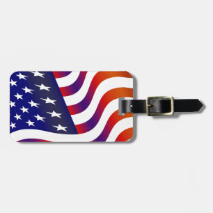 Étiquette À Bagage Drapeau américain