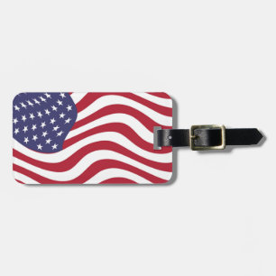 ÉTIQUETTE À BAGAGE DRAPEAU AMÉRICAIN
