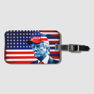 Étiquette À Bagage Drapeau américain Donald Trump 2024