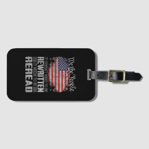 Étiquette À Bagage Drapeau américain La constitution des États-Unis d