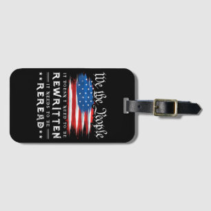 Étiquette À Bagage Drapeau américain La constitution des États-Unis d