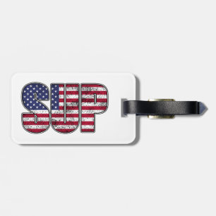 Étiquette À Bagage Drapeau américain Standup Paddle SUP