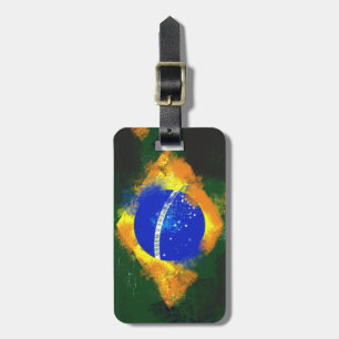 Étiquette À Bagage Drapeau brésilien BR Brasil