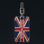 Étiquette À Bagage Drapeau britannique en détresse<br><div class="desc">Motif du drapeau du Royaume-Uni en détresse</div>