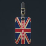 Étiquette À Bagage Drapeau britannique en détresse<br><div class="desc">Motif du drapeau du Royaume-Uni en détresse</div>