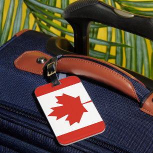 Étiquette À Bagage Drapeau canadien