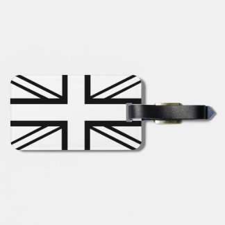 Étiquette À Bagage Drapeau classique noir et blanc d'Union Jack les