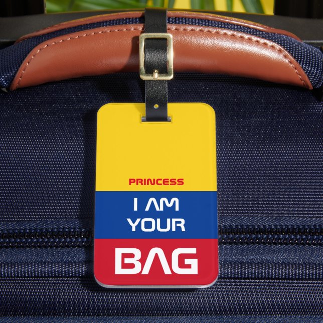 Étiquette À Bagage Drapeau colombien & Voyage Colombie /Sac personnal (Insitu Rectoal 2)