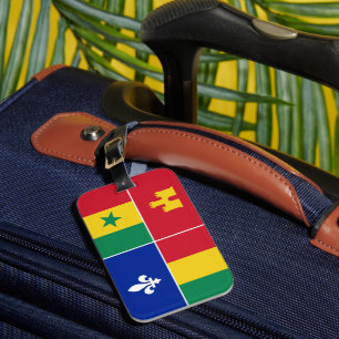 Étiquette À Bagage drapeau créole de Louisiane