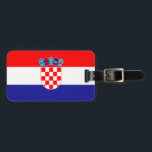 Étiquette À Bagage Drapeau croate<br><div class="desc">Le drapeau national de la Croatie.</div>