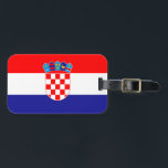 Étiquette À Bagage Drapeau Croatie<br><div class="desc">Drapeau de Croatie.</div>