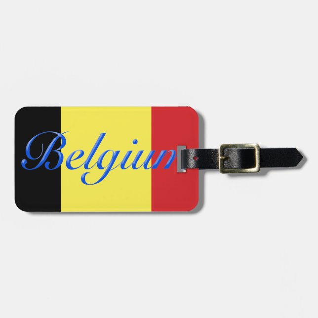 Étiquette À Bagage Drapeau de Belgique (Devant horizontal)