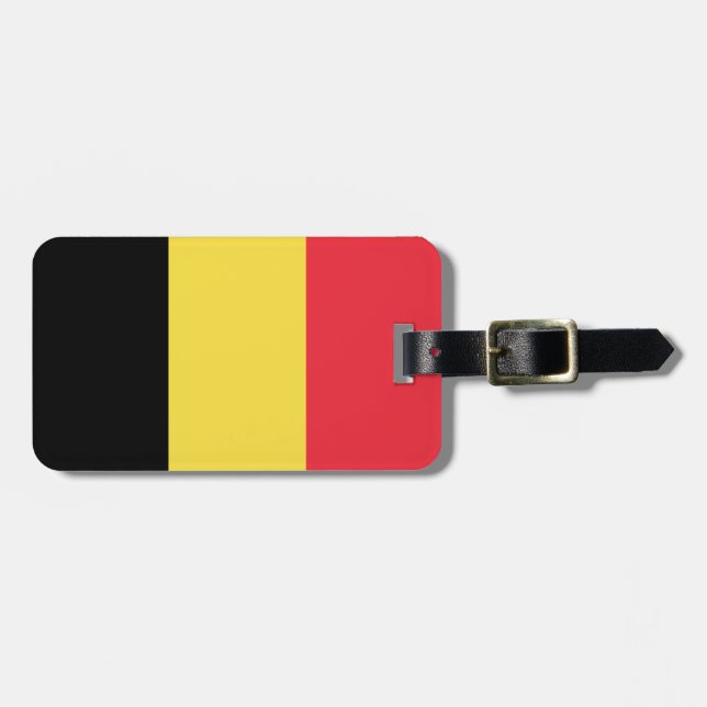 Étiquette À Bagage Drapeau de Belgique (Devant horizontal)