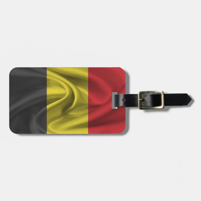 Étiquette À Bagage Drapeau De Belgique (Devant horizontal)