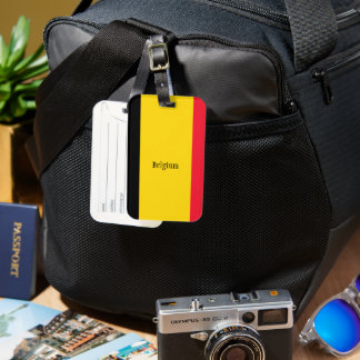 Étiquette À Bagage Drapeau de Belgique