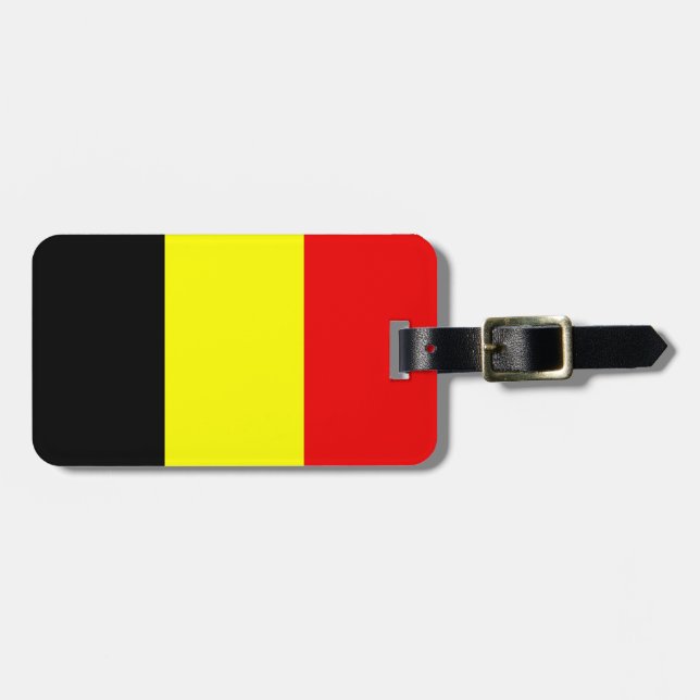 Étiquette À Bagage Drapeau de Belgique (Devant horizontal)