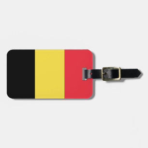 Étiquette À Bagage Drapeau de Belgique Balise à bagages avec bracelet