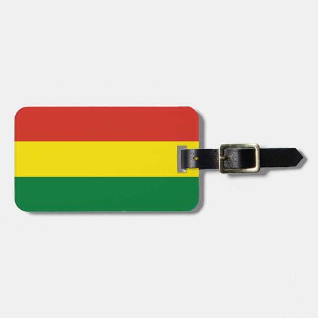 Étiquette À Bagage Drapeau de Bolivie (Devant horizontal)
