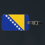 Étiquette À Bagage Drapeau de Bosnie-Herzégovine<br><div class="desc">Drapeau de Bosnie-Herzégovine</div>
