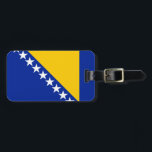 Étiquette À Bagage Drapeau de Bosnie-Herzégovine patriotique<br><div class="desc">Le drapeau national de la Bosnie-Herzégovine.</div>