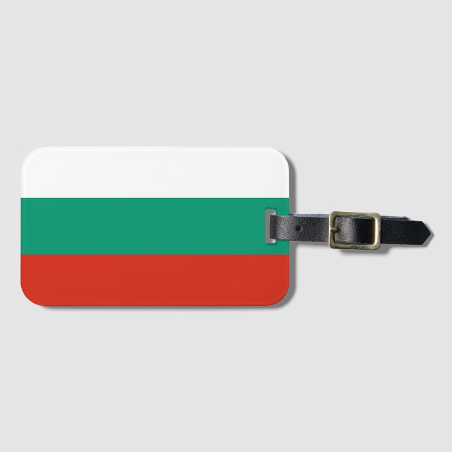 Étiquette À Bagage Drapeau de Bulgarie (Devant Horizontal)