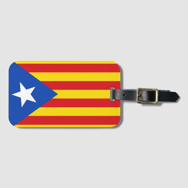 Étiquette À Bagage Drapeau de Catalogne (Devant Horizontal)