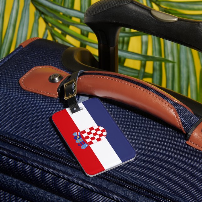 Étiquette À Bagage Drapeau de Croatie (Insitu Rectoal 1)