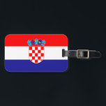 Étiquette À Bagage Drapeau de Croatie<br><div class="desc">Drapeau de Croatie</div>