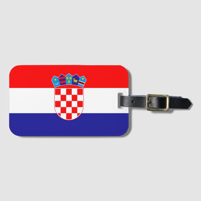 Étiquette À Bagage Drapeau de Croatie (Devant Horizontal)