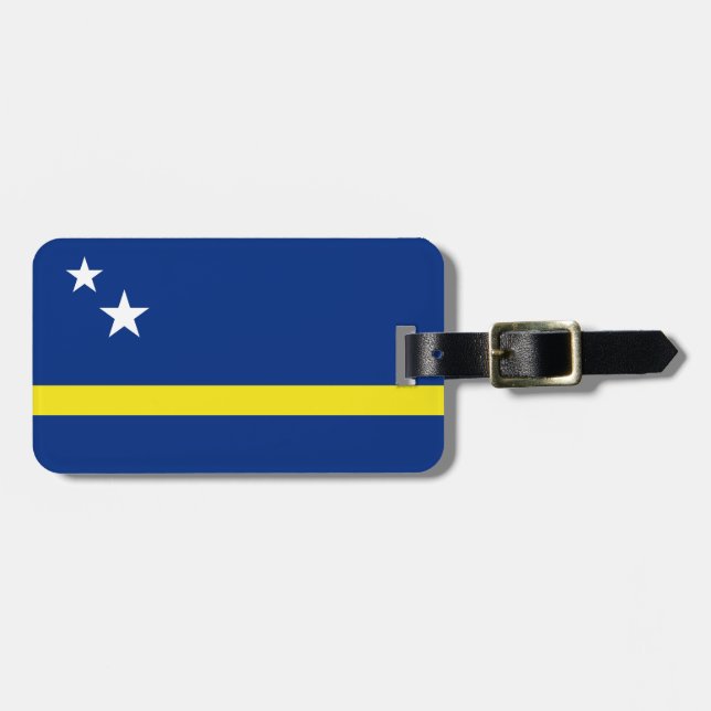 Étiquette À Bagage Drapeau de Curaçao (Devant horizontal)