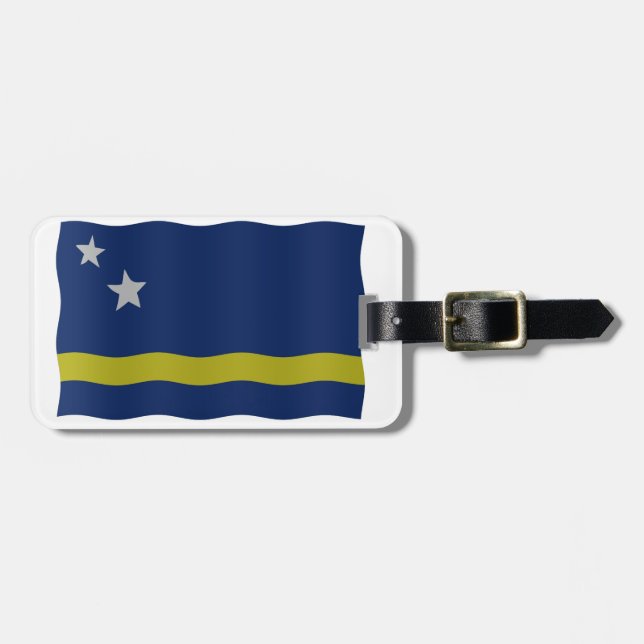 Étiquette À Bagage Drapeau de Curaçao (Devant horizontal)