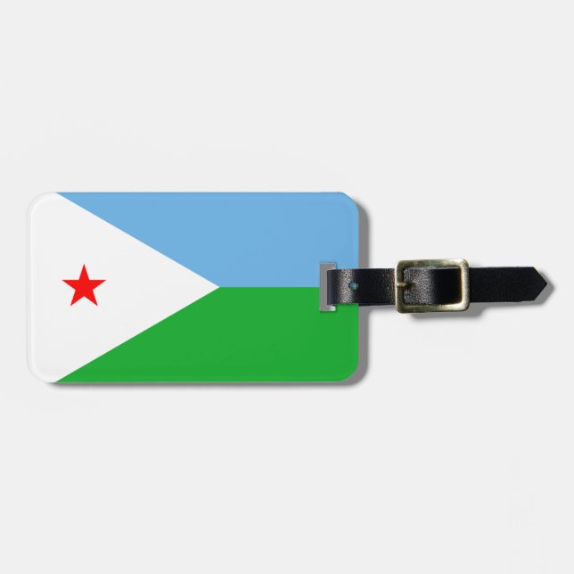 Étiquette À Bagage Drapeau de Djibouti Easy ID Personal (Devant horizontal)