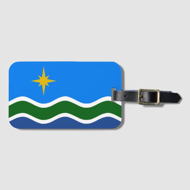 Étiquette À Bagage Drapeau de Duluth, MN (Devant Horizontal)