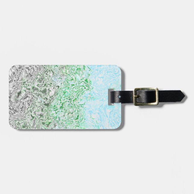 Étiquette À Bagage Drapeau de fierté Autoromantique Trippy Boho Groov (Devant horizontal)