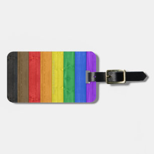 Étiquette À Bagage Drapeau de fierté gay inclusif SlipperyJoe's à tex