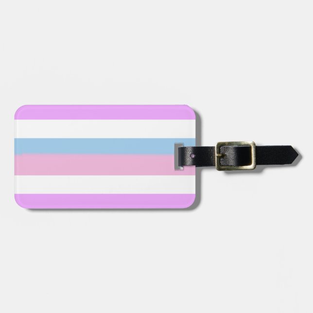 Étiquette À Bagage Drapeau de fierté intersexe (Devant horizontal)