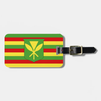Étiquette À Bagage Drapeau de Kanaka Maoli - drapeau hawaïen de